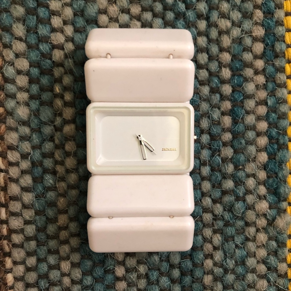 Nixon watch, white, the Vega beaded
